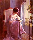 Young Woman Reading By A Window by Delphin Enjolras